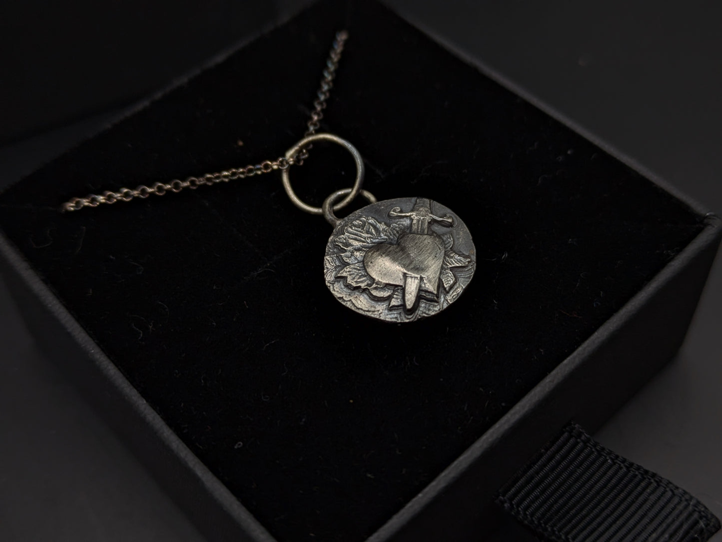 Heart and Dagger Unisex Pendant
