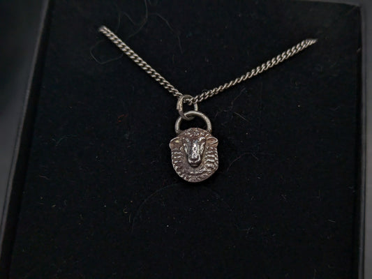Solid Silver Sheep Pendant