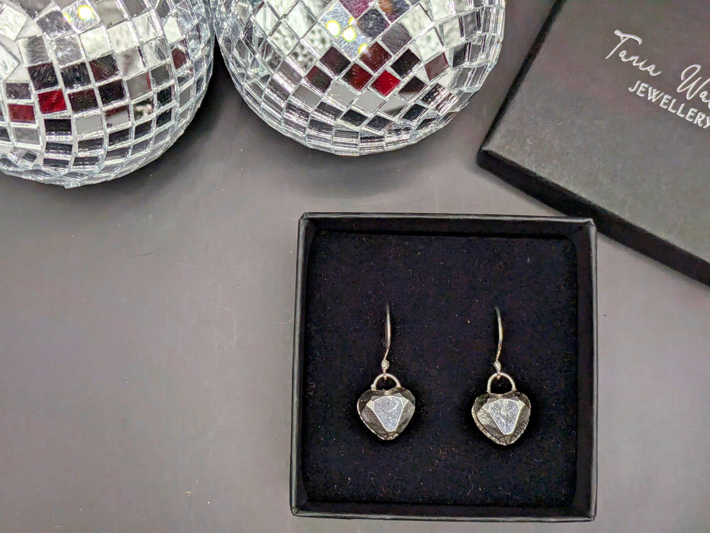 Faceted Heart Drops