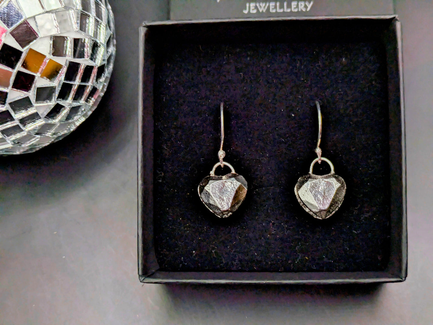 Faceted Heart Drops