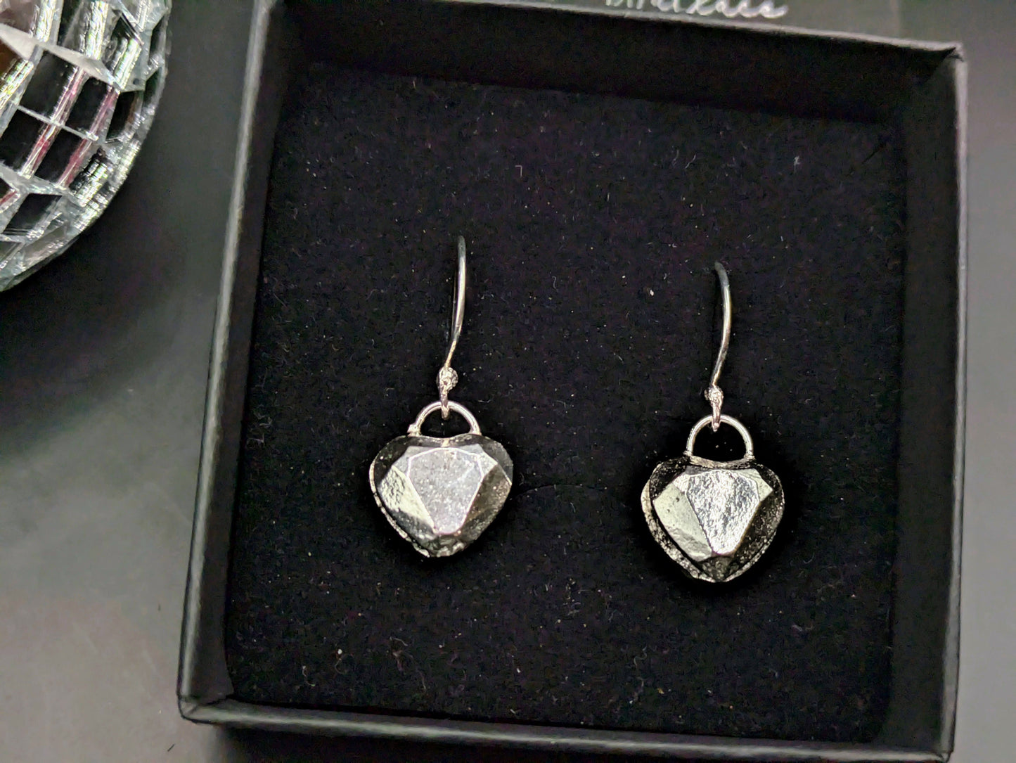 Faceted Heart Drops