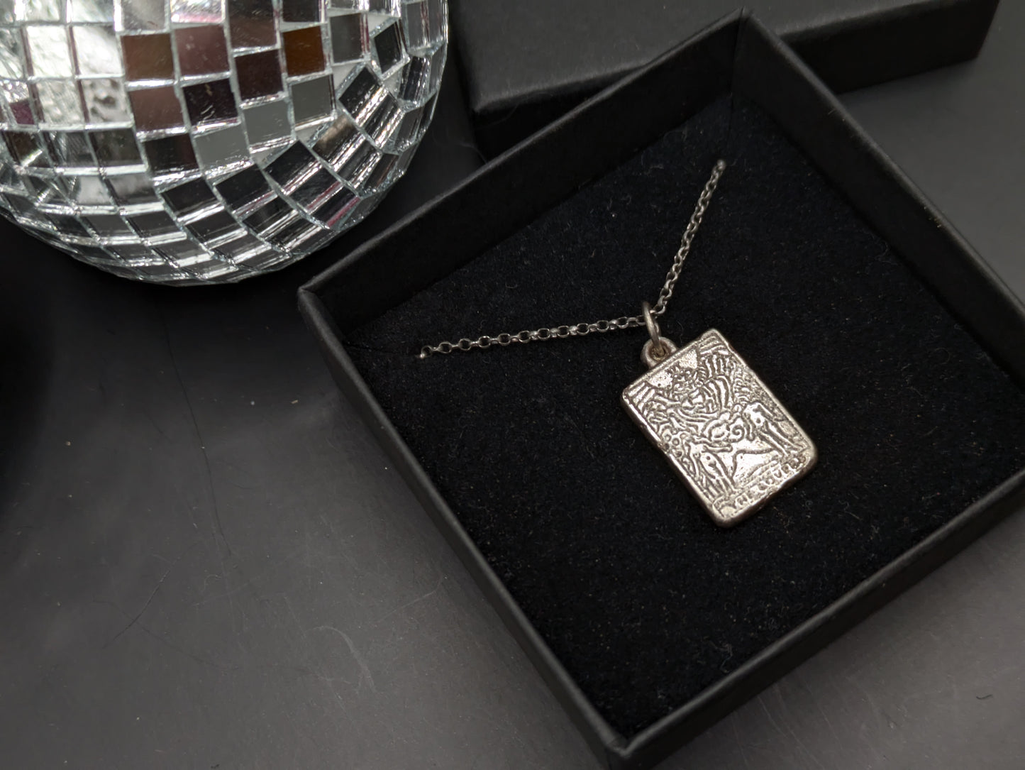 The Lovers Tarot Card Pendant