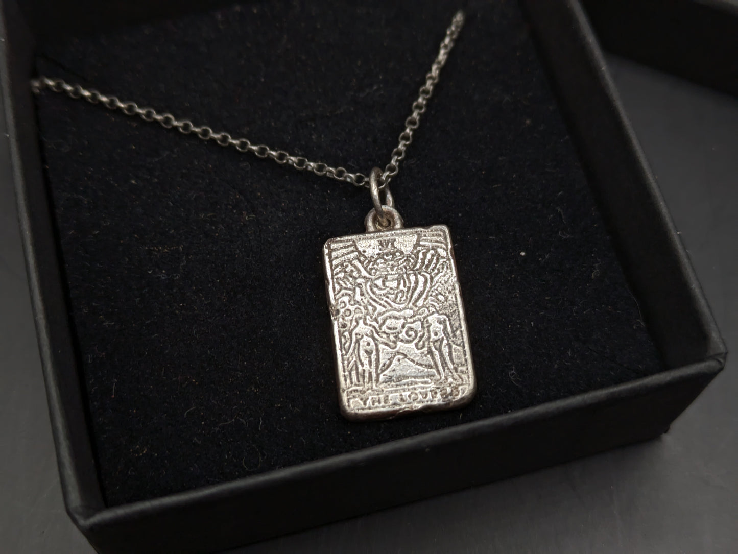 The Lovers Tarot Card Pendant