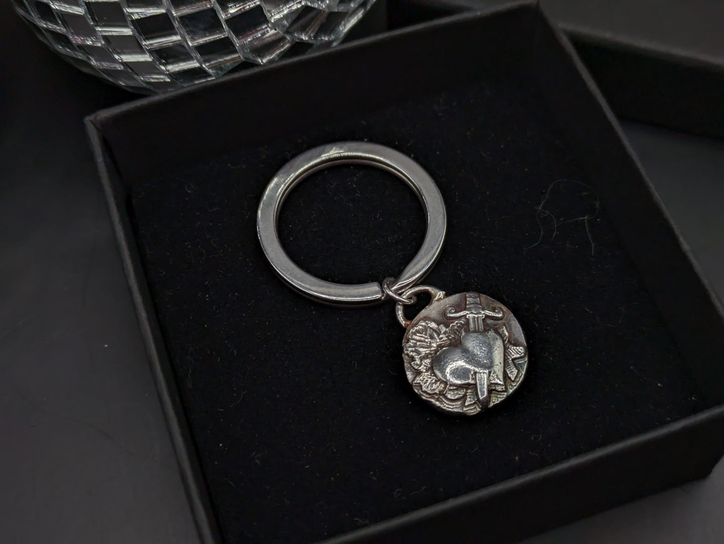 Heart and Dagger Keyring