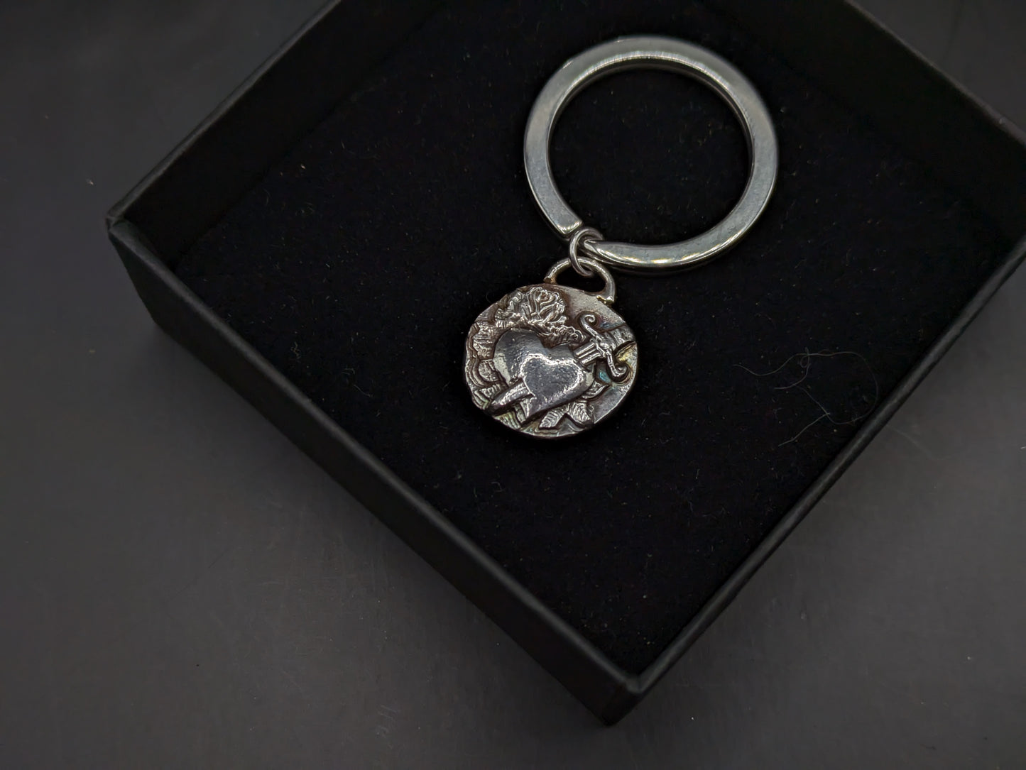 Heart and Dagger Keyring