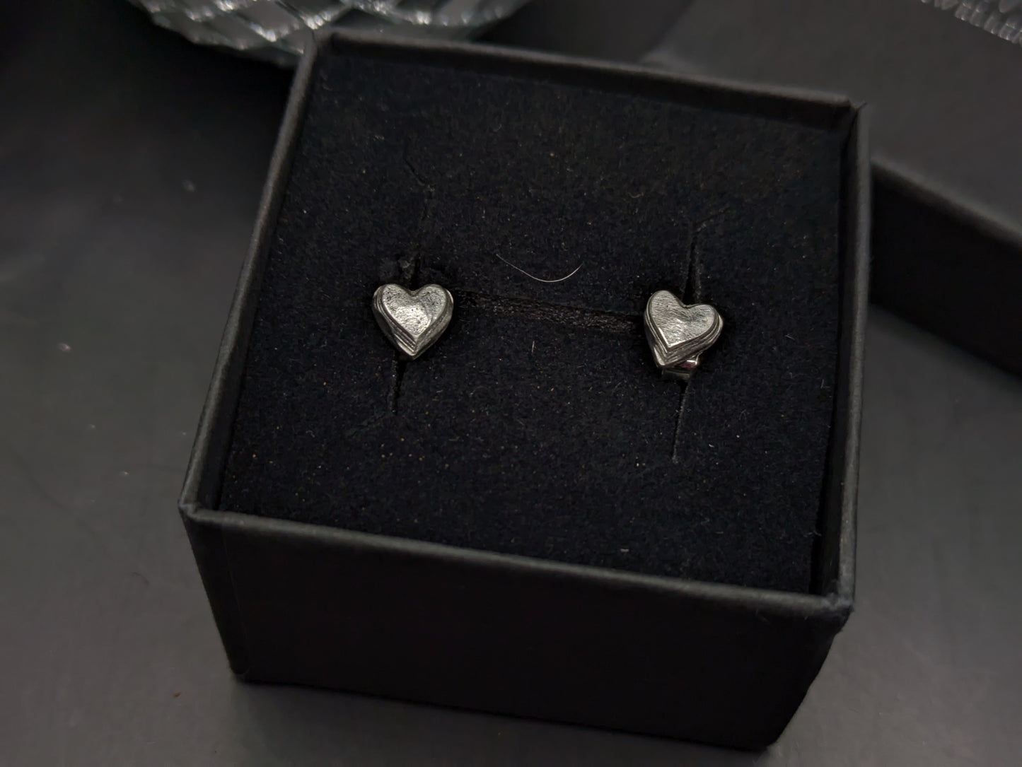 Silver Heart Studs