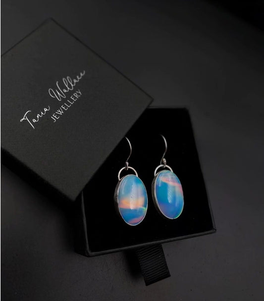 Aurora Opal Sterling Silver Drops