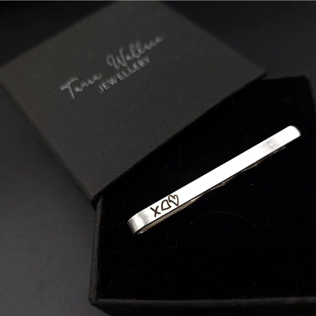 Personalised Sterling Silver Tie Slide