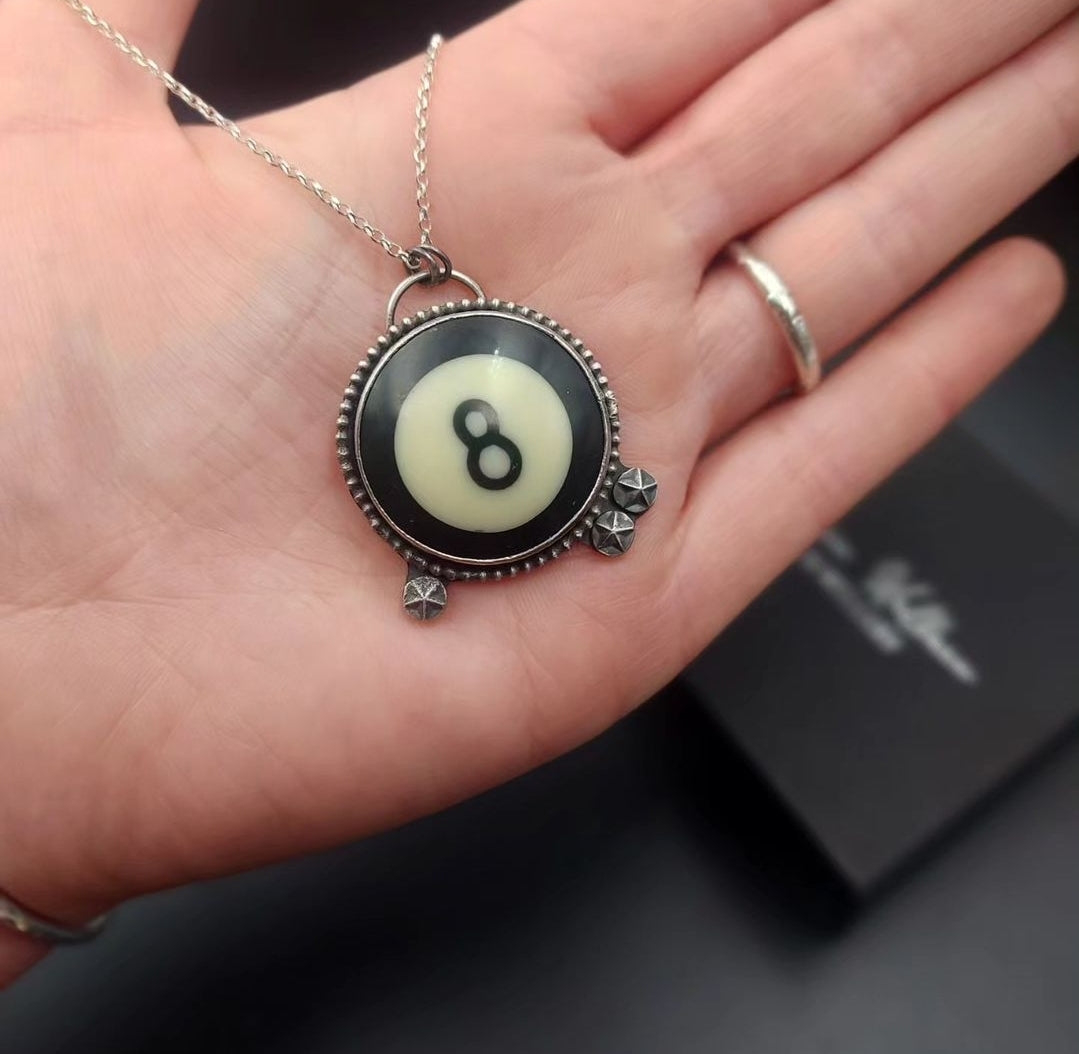 8 Ball and Star Pendant