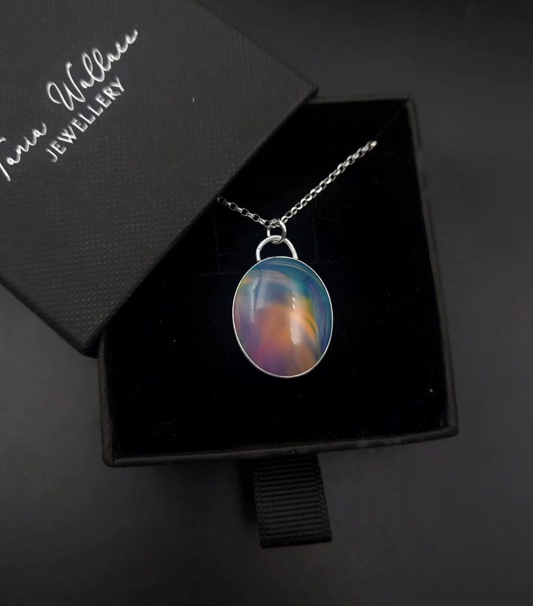 Aurora Opal Oval Pendant