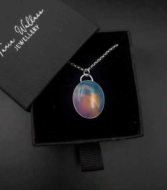 Aurora Opal Oval Pendant