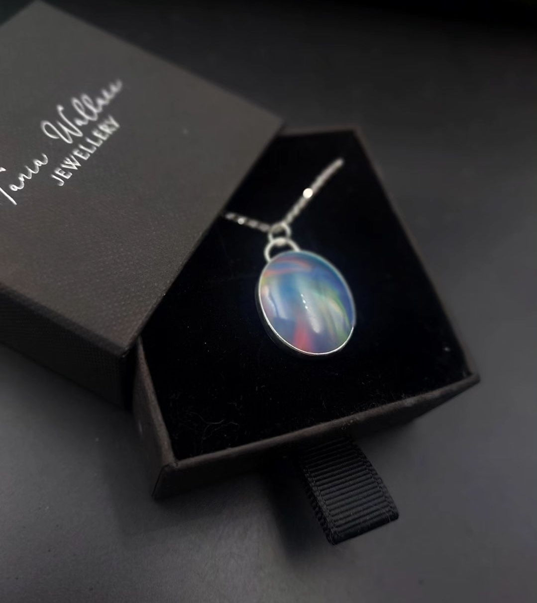 Aurora Opal Oval Pendant