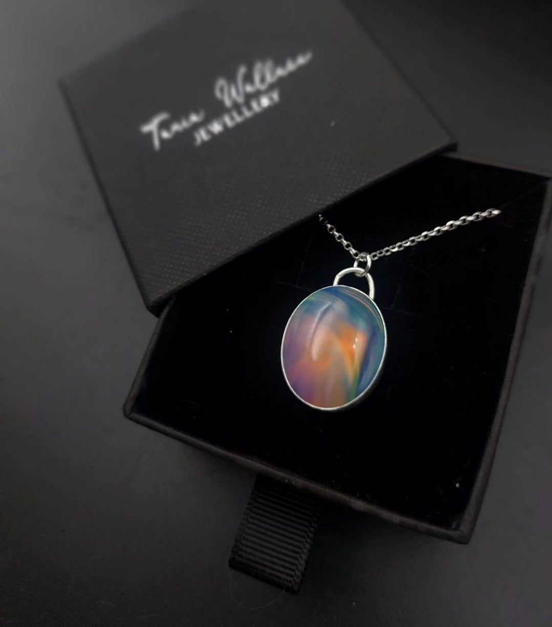 Aurora Opal Oval Pendant