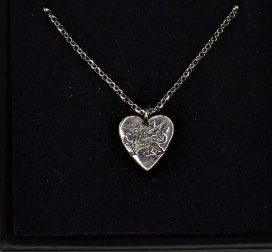 Welsh Dragon Heart Pendant