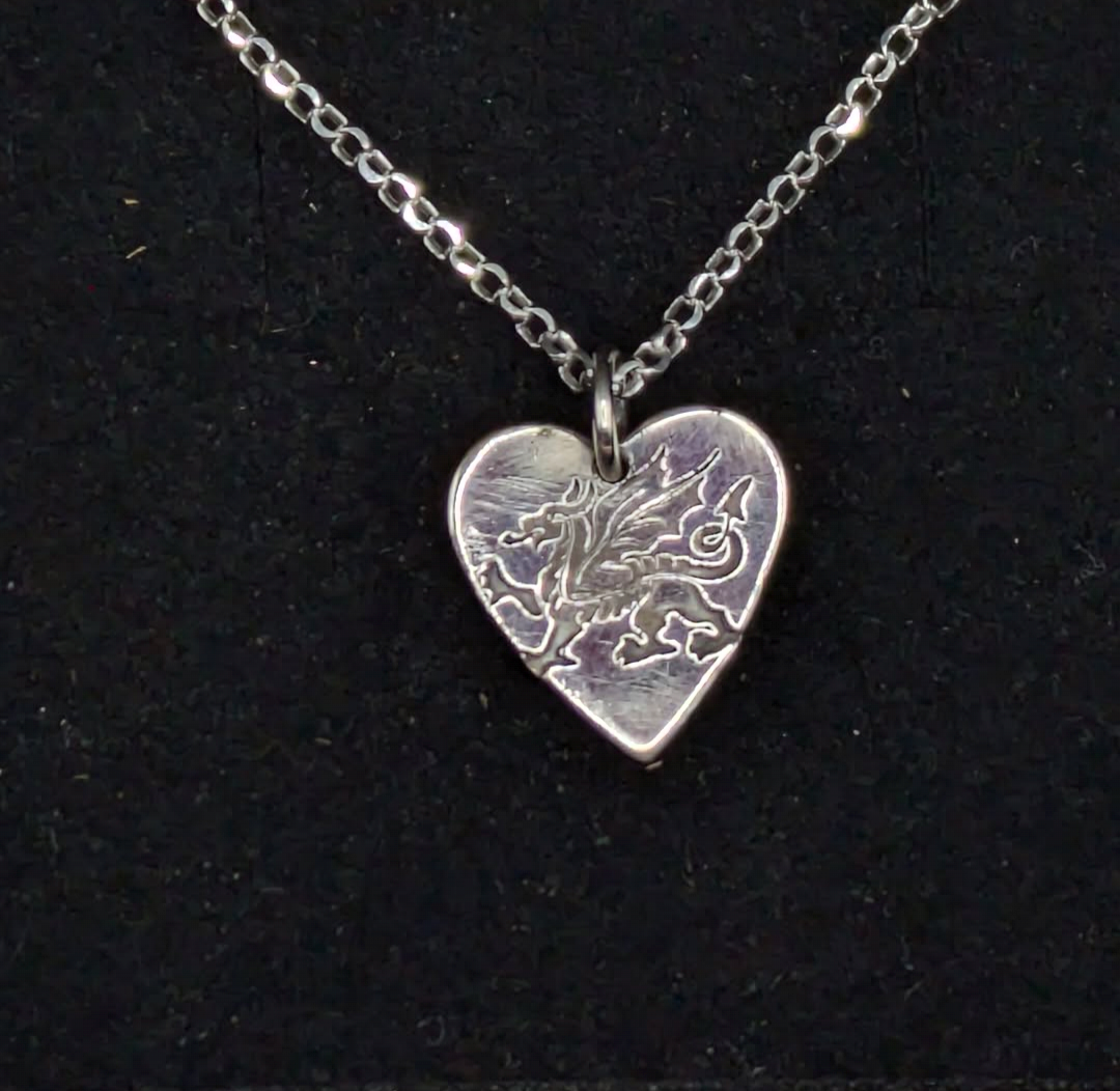 Welsh Dragon Heart Pendant