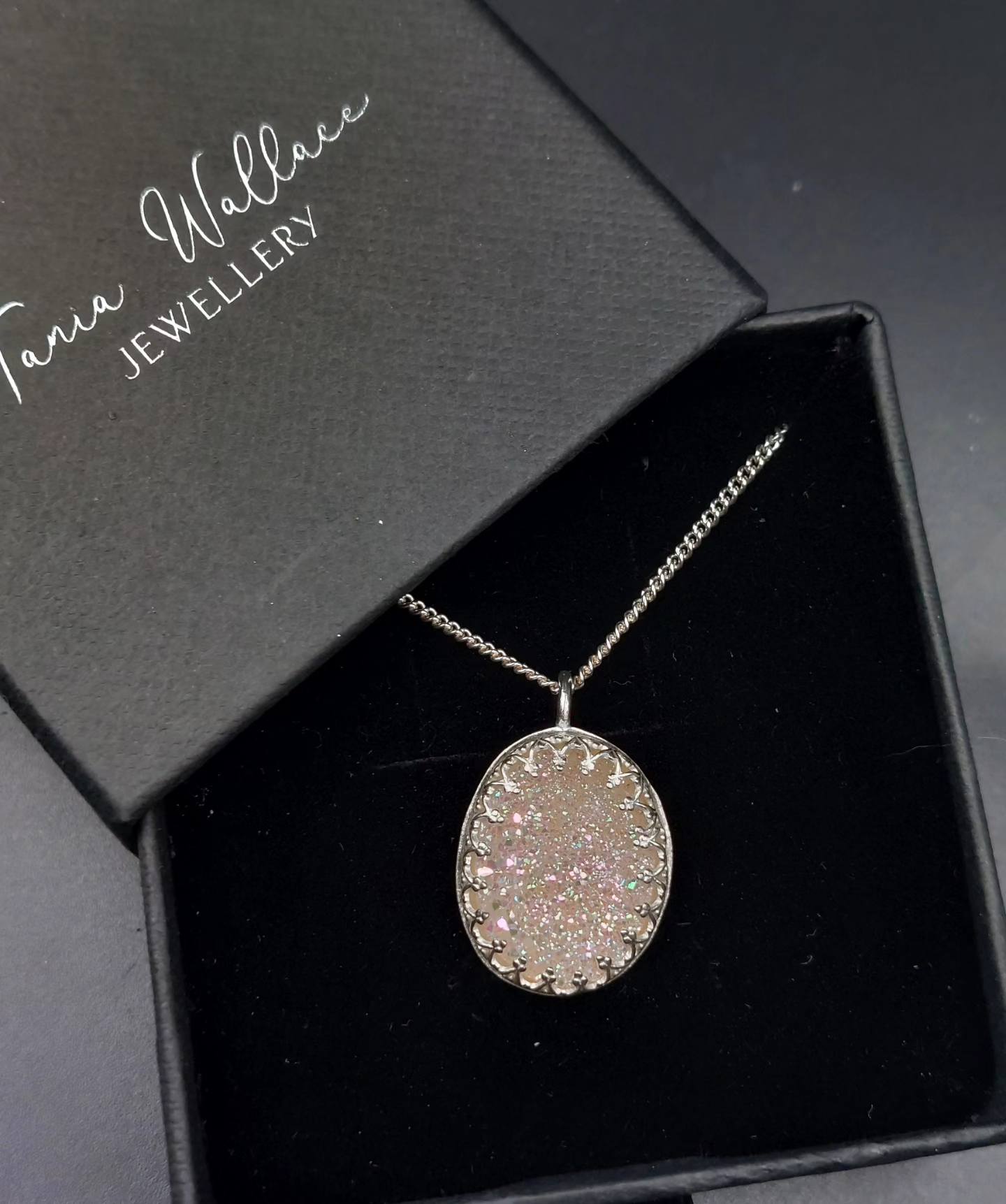 Festive Druzy Crystal Pendant