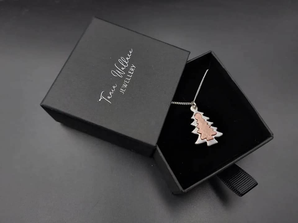 Silver and Copper Christmas Pendant
