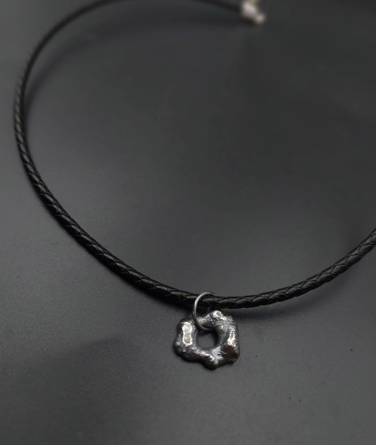 Unique Sterling Silver Doughnut Pendant
