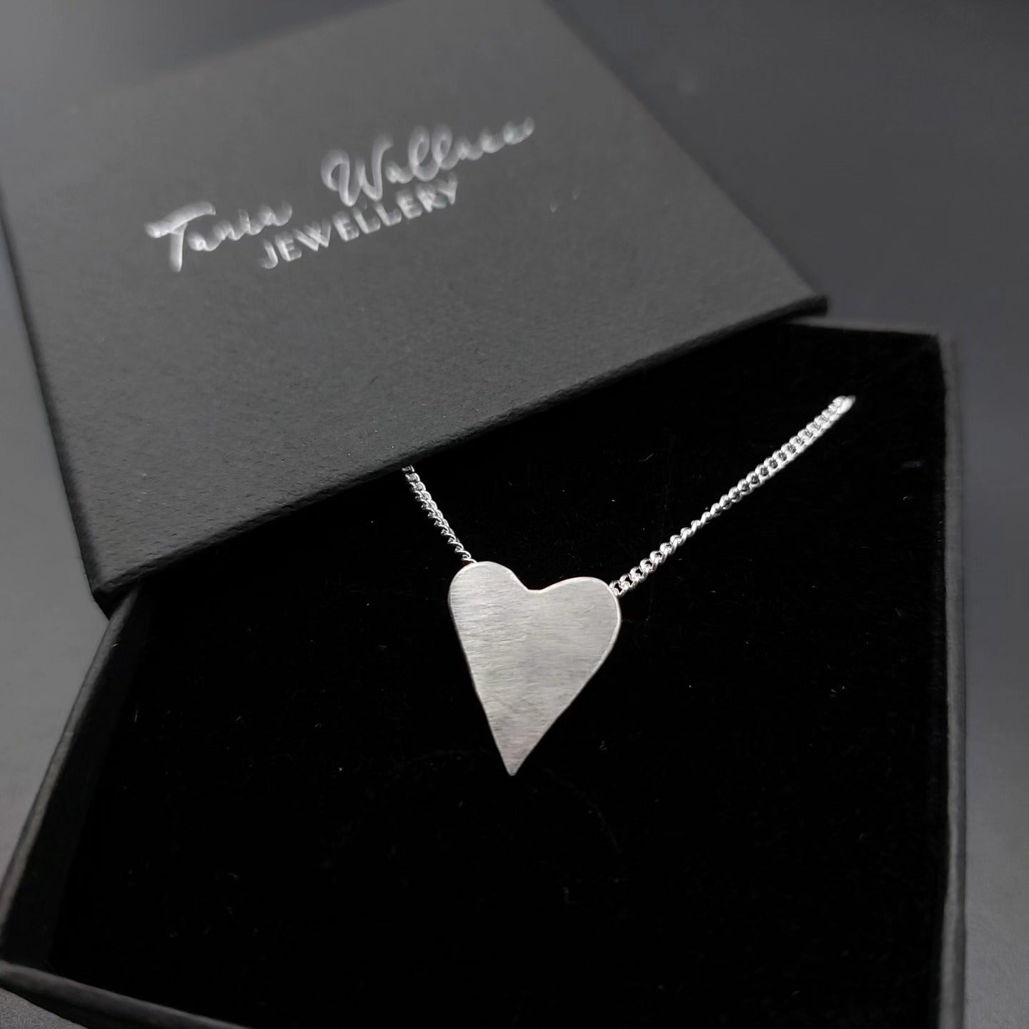 Satin Finish Heart Pendant