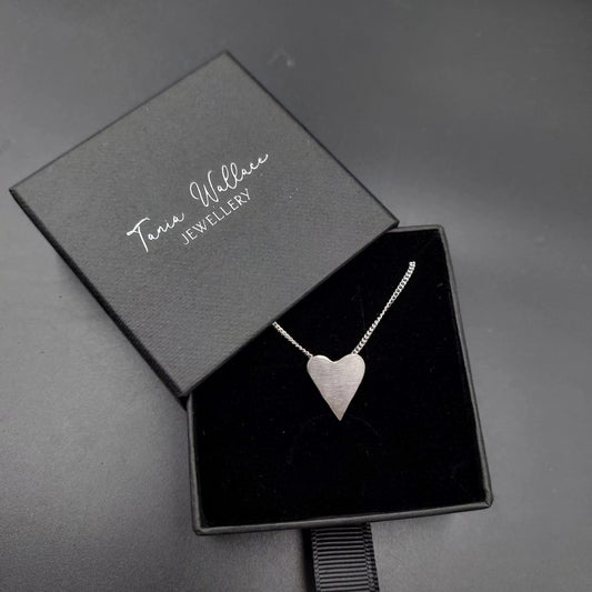 Satin Finish Heart Pendant