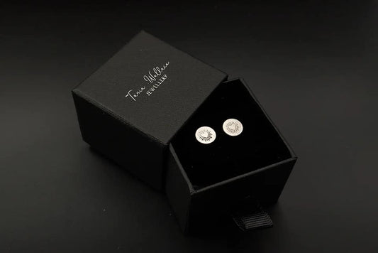 Silver Heart Studs