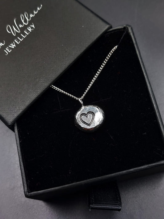 Molten Double Heart Pendant
