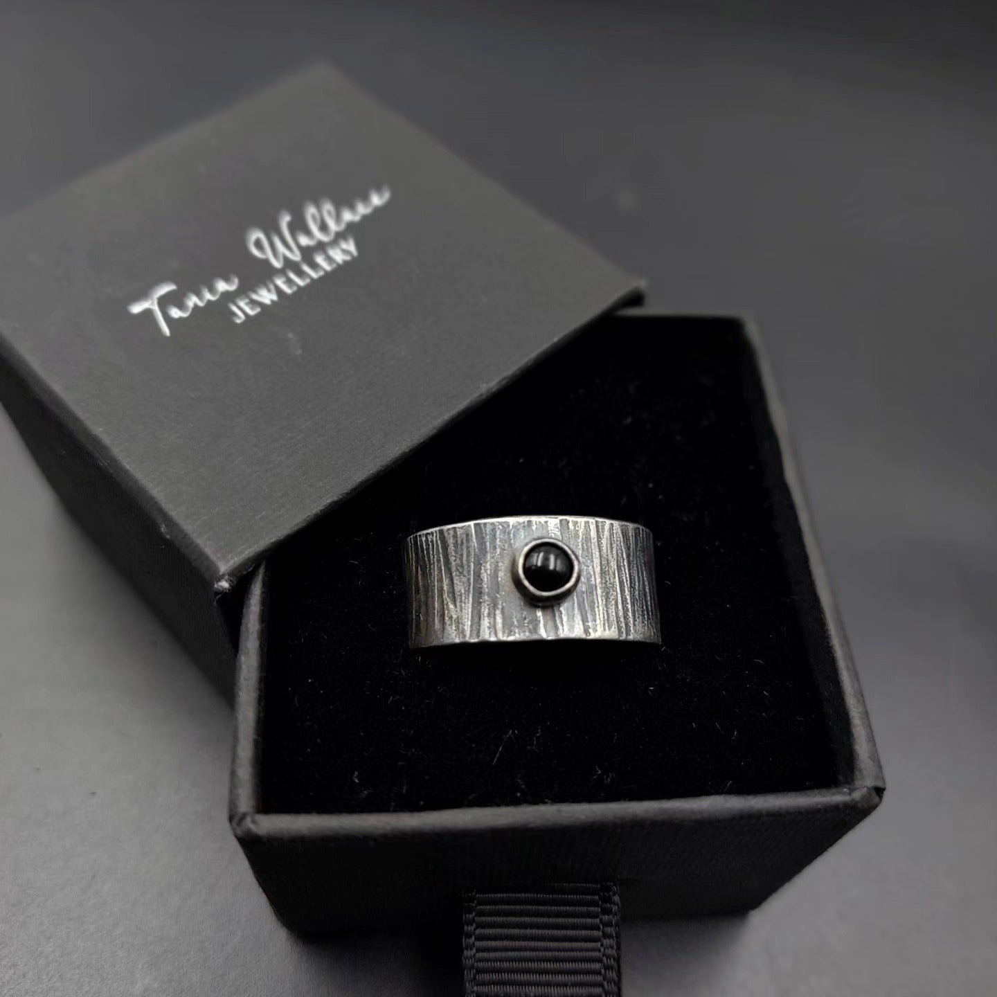 Darkened Unisex Band Ring