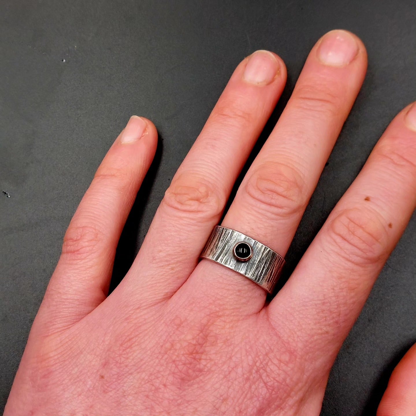 Darkened Unisex Band Ring