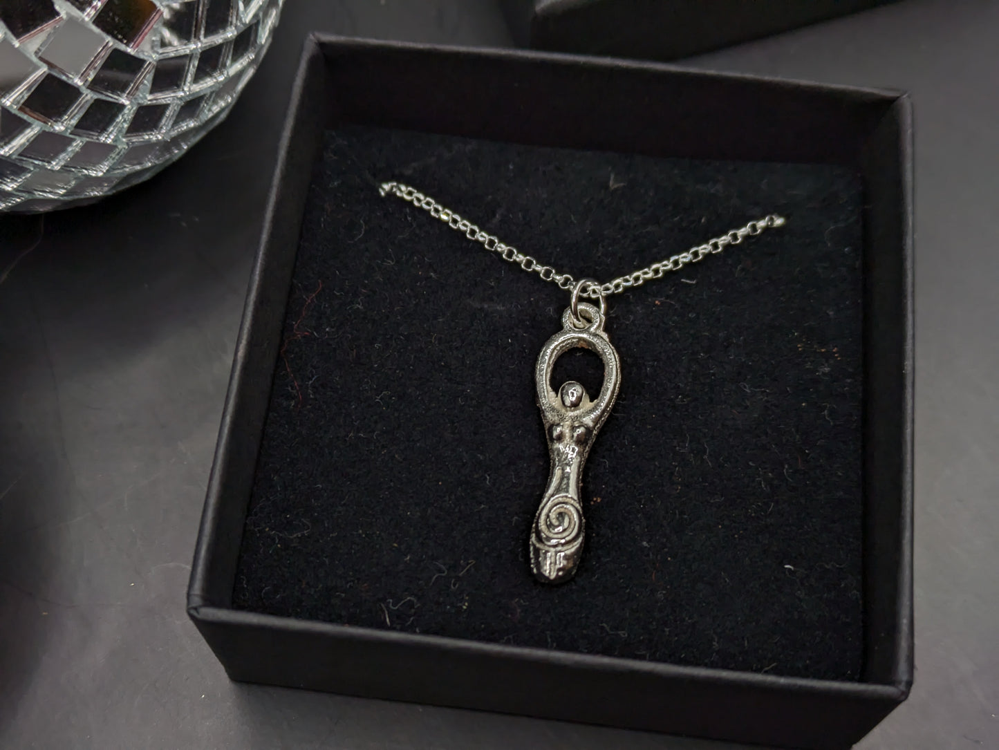 Solid Silver Goddess Pendant