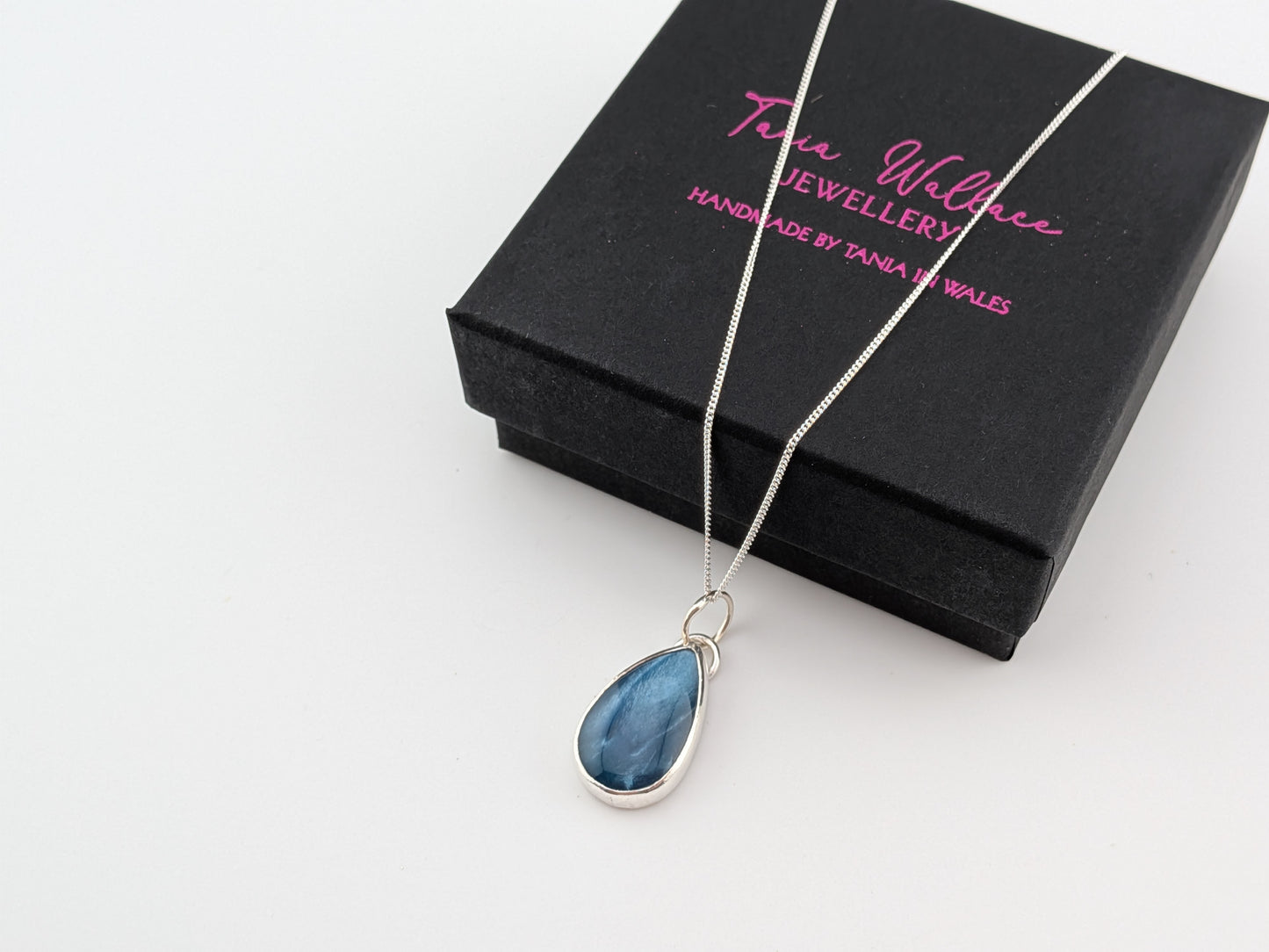 Blue Bowlerite Teardrop Pendant