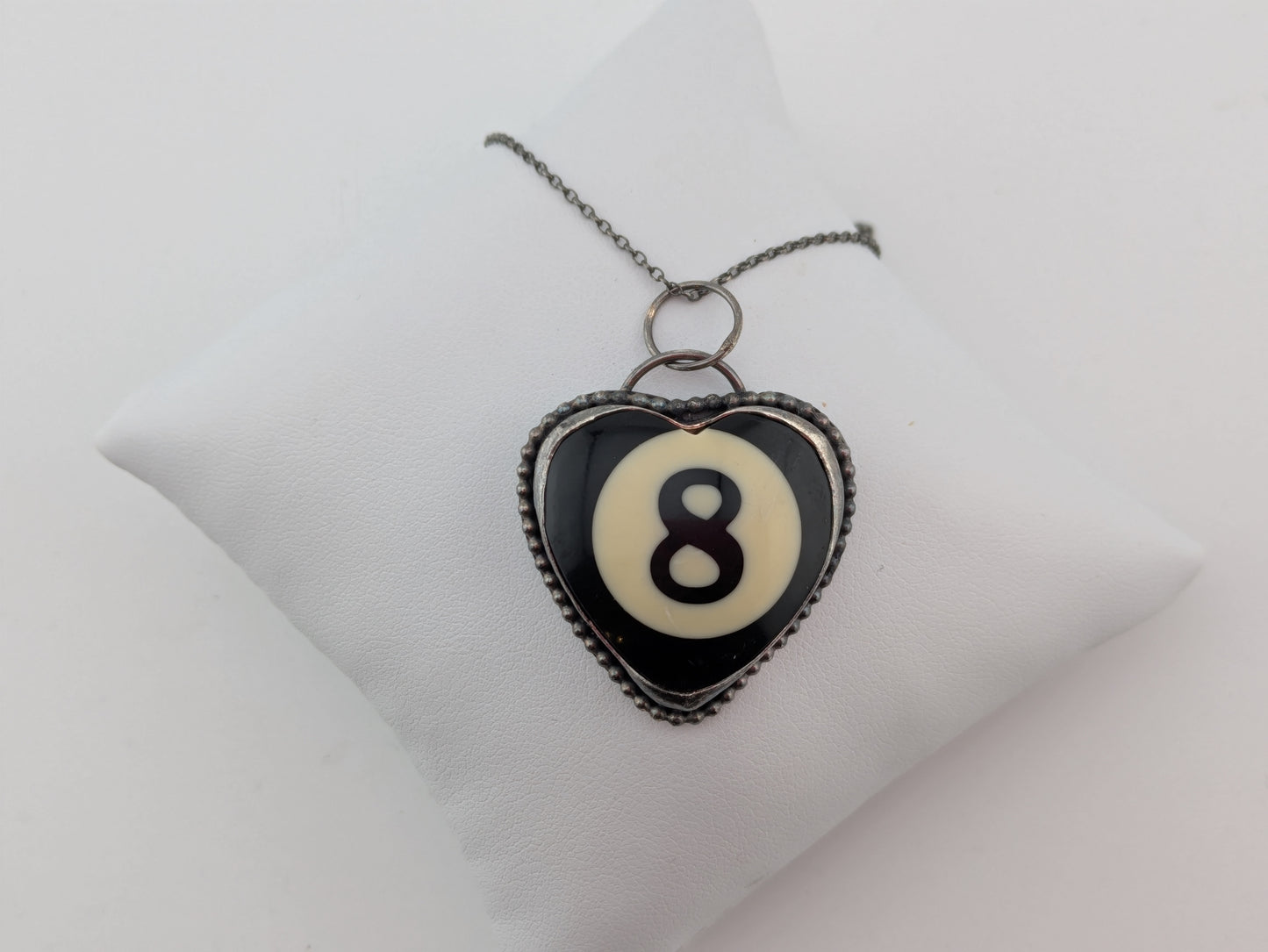 8 Ball Heart Pendant