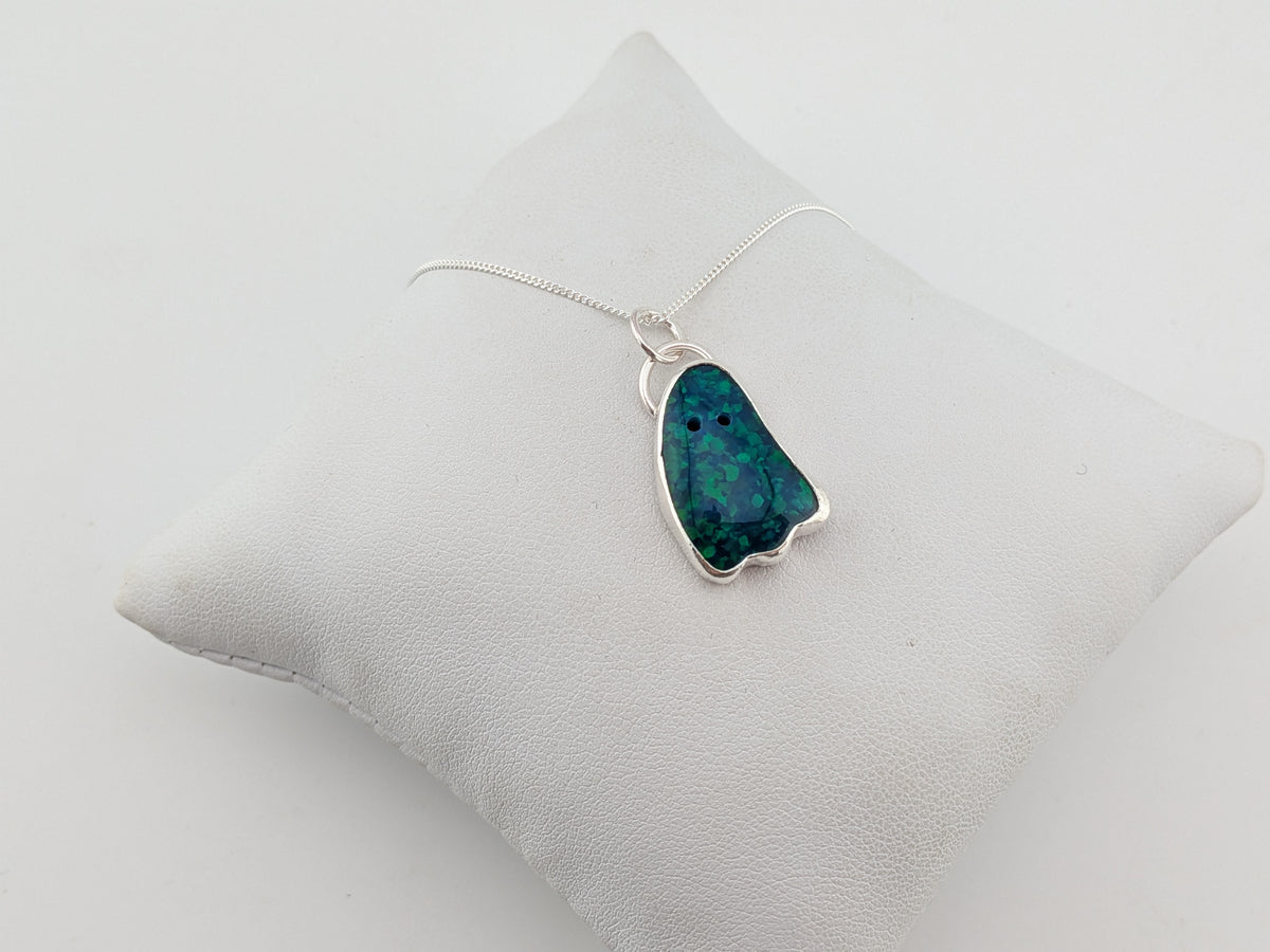 Glitter Opal Ghost Pendant
