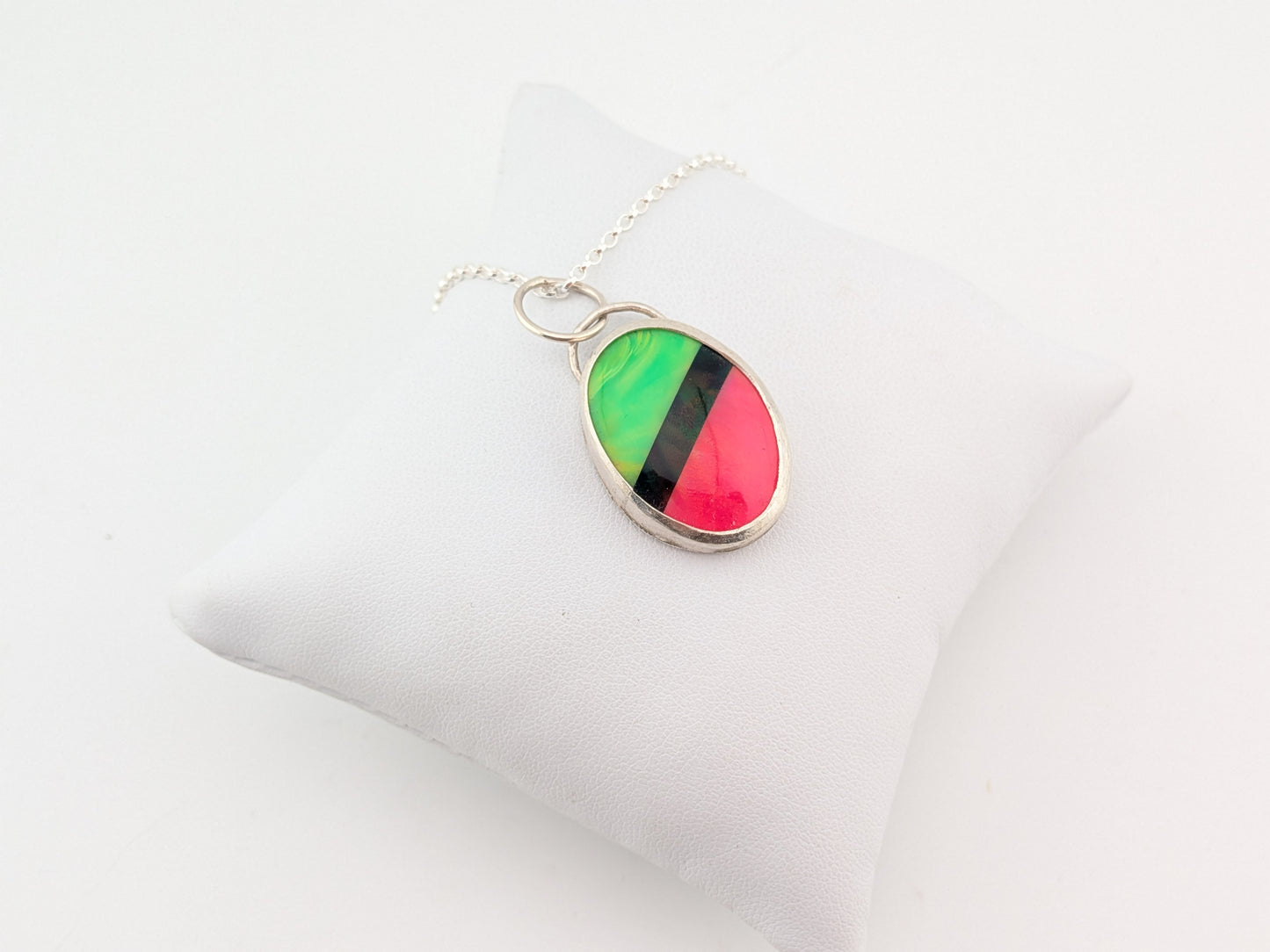 Neon Synthetic Opal Pendant
