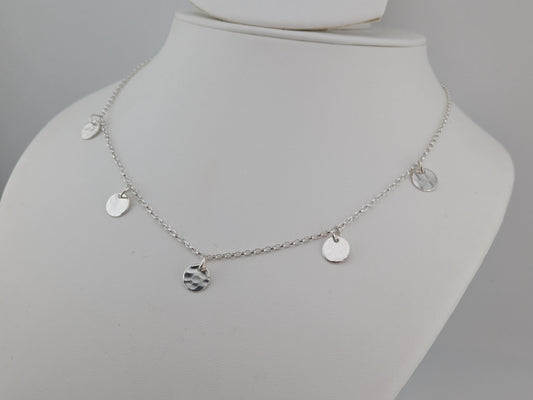 Multi Disc Drop Necklace