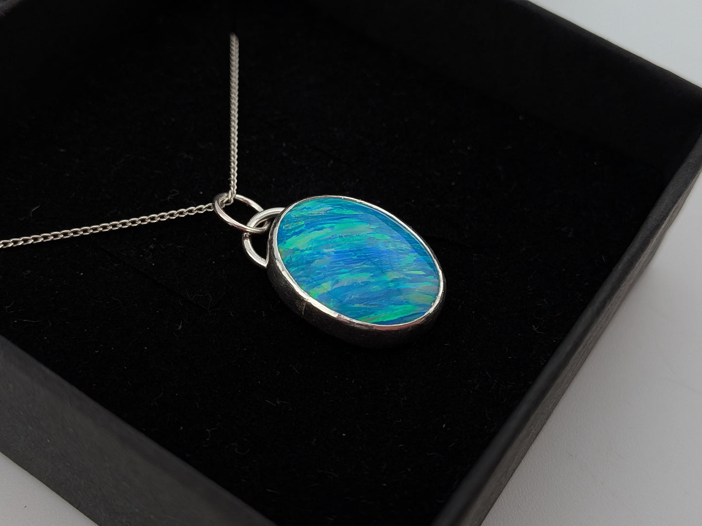 Ocean Blue Bello Opal Pendant