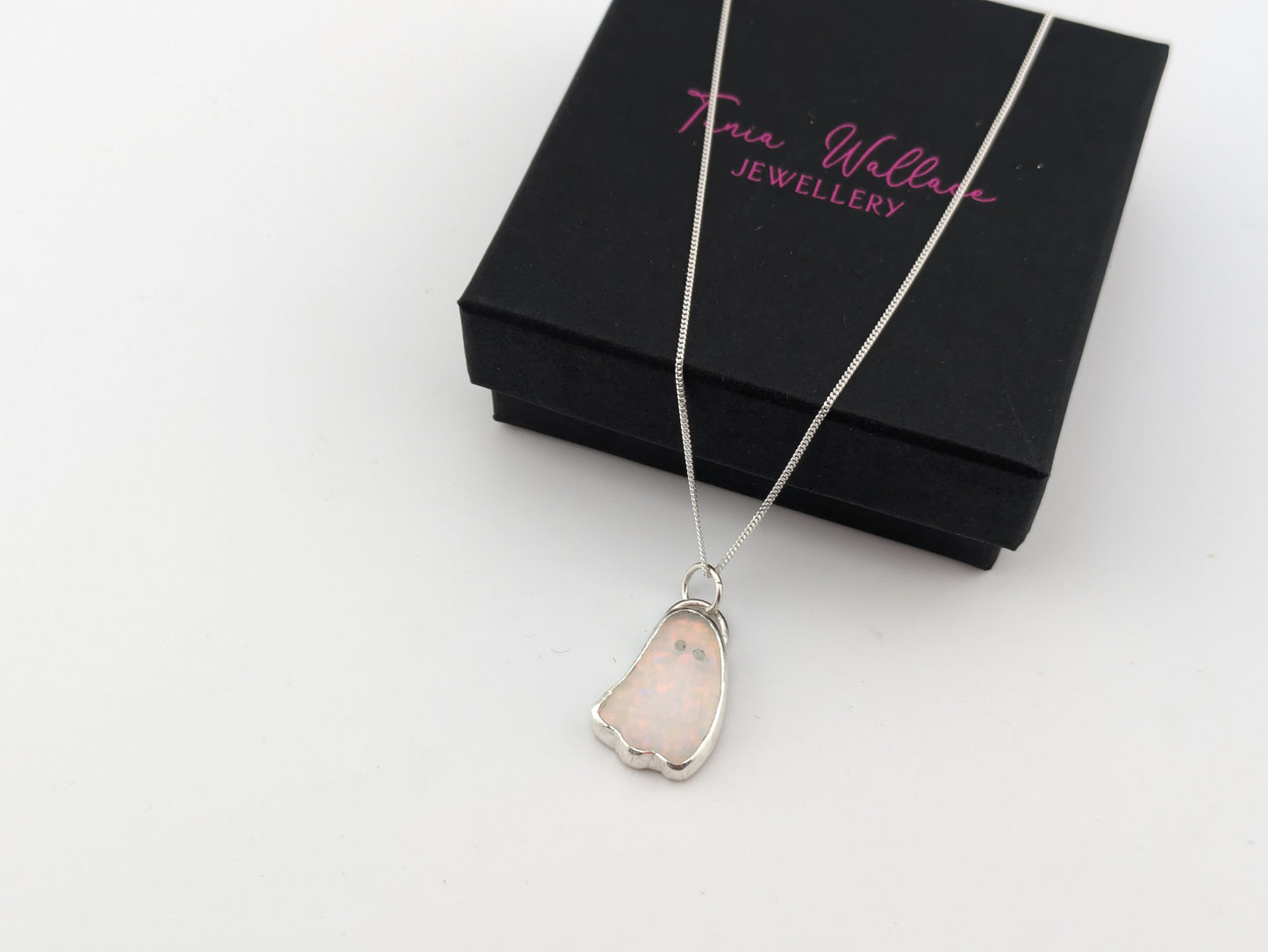 Glitter Opal Ghost Pendant