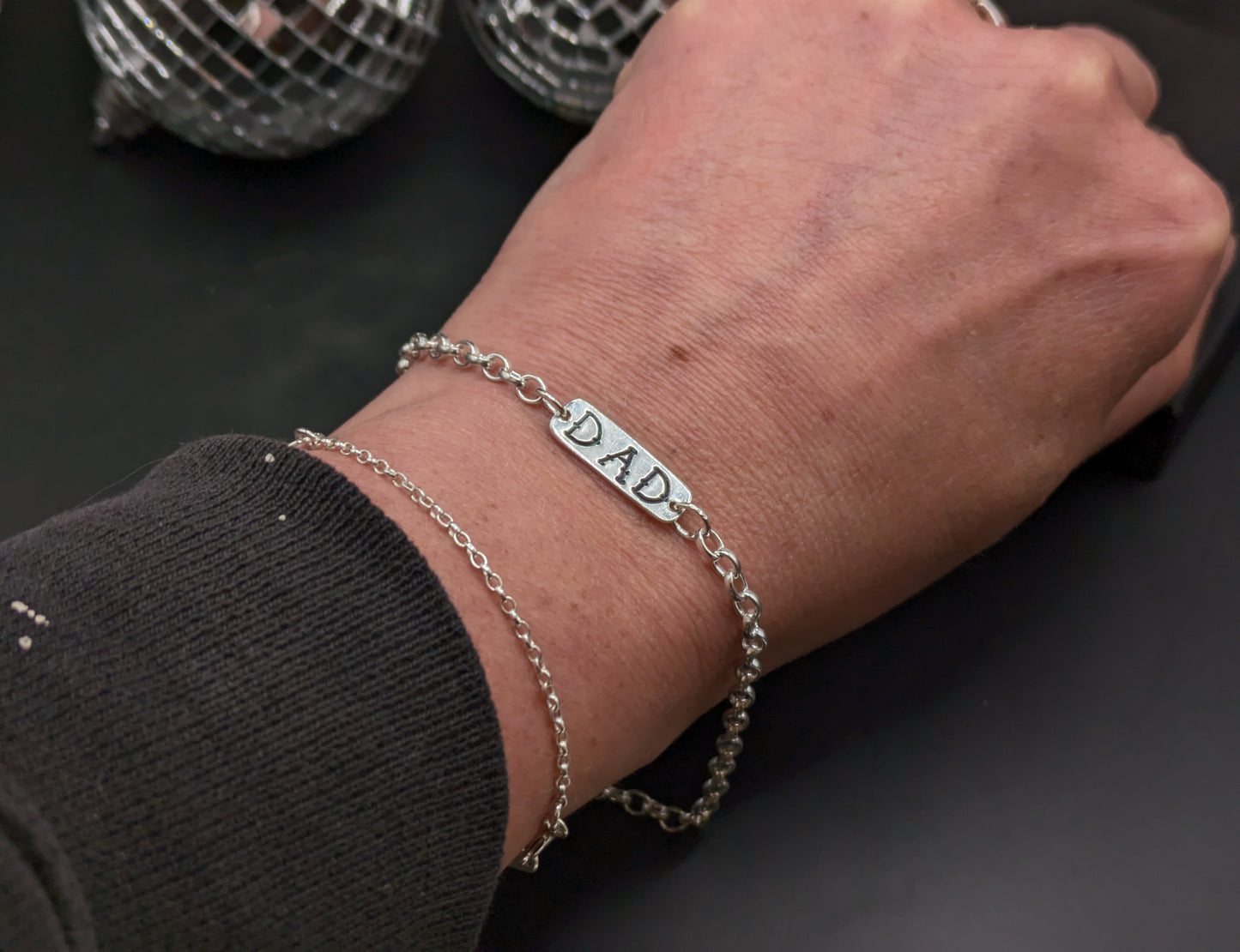 'DAD' Silver Bracelet