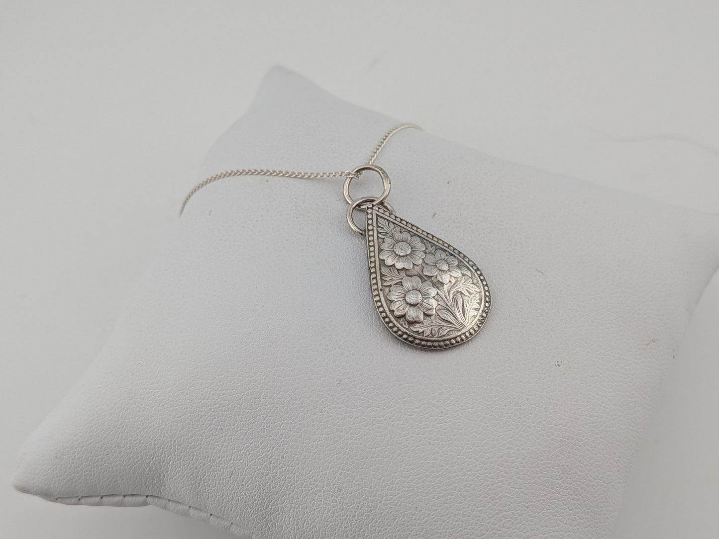 Boho Flower Teardrop Pendant