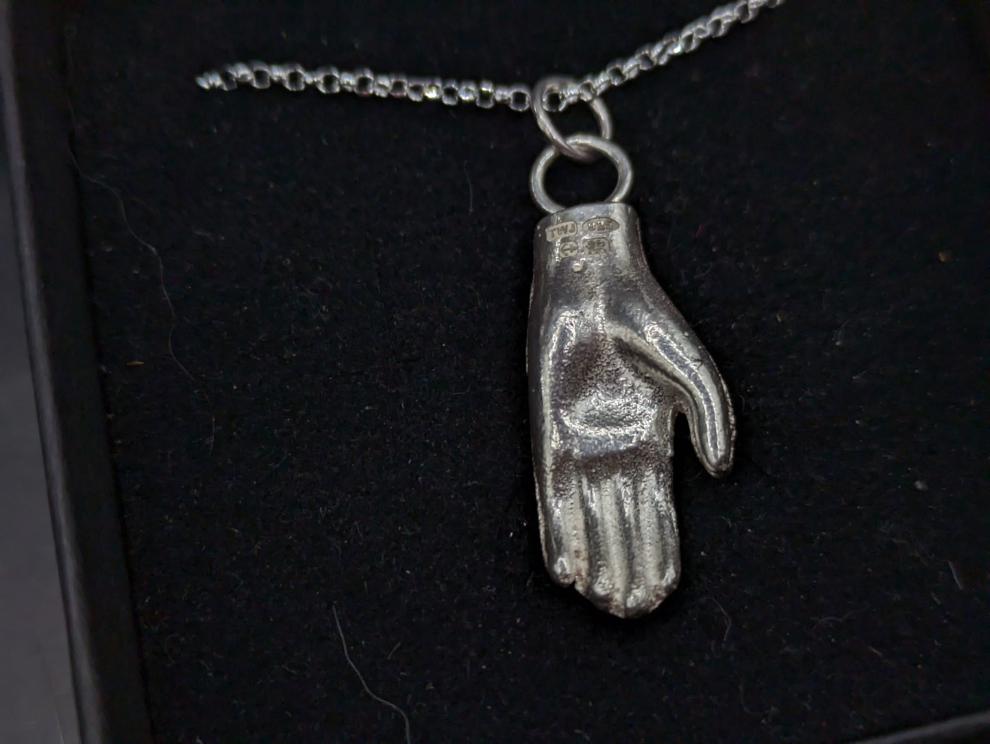 Solid Silver Dolls Hand Pendant