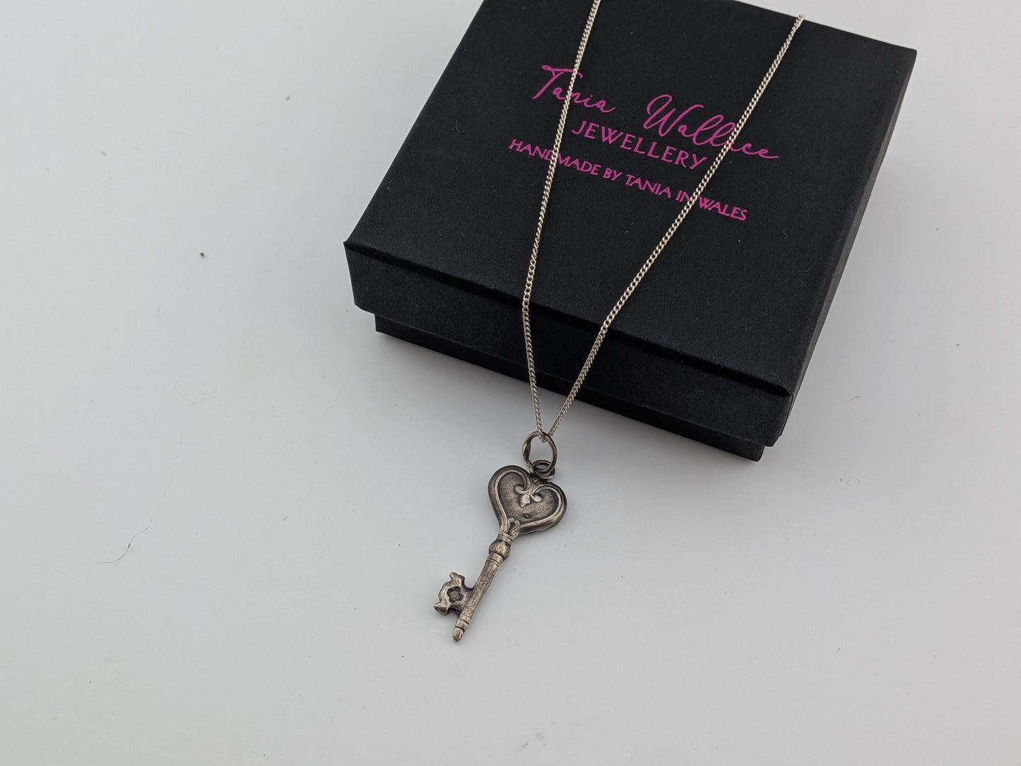 Ornate Heart Key Pendant