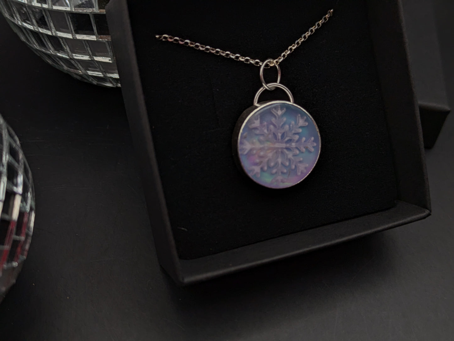 Aurora Opal Snowflake Pendant