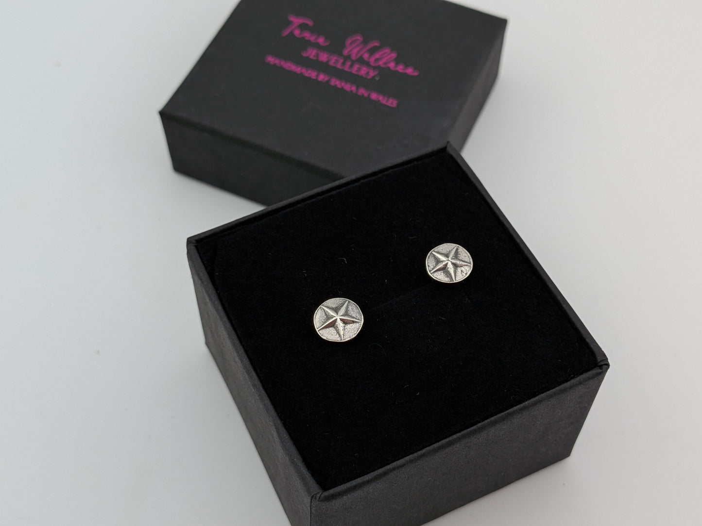 Oxidised Star Studs - Singles or Pairs