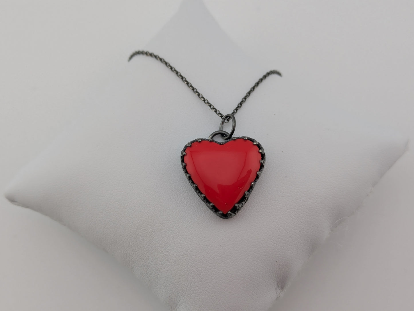 Red Pool Ball Heart Pendant