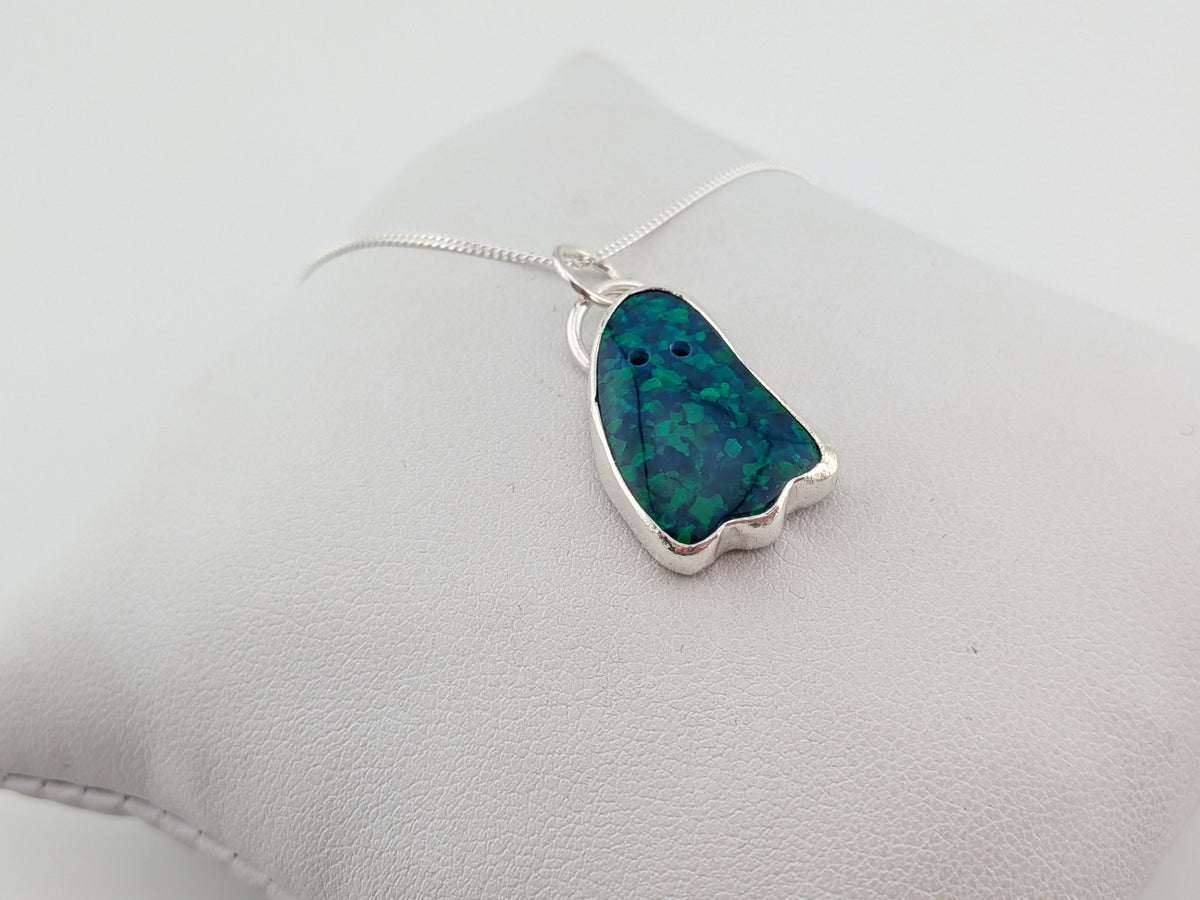 Glitter Opal Ghost Pendant