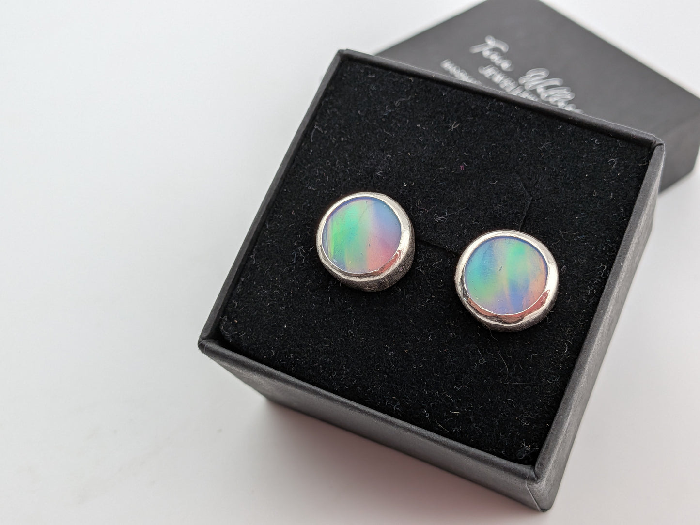 Green Aurora Opal Studs