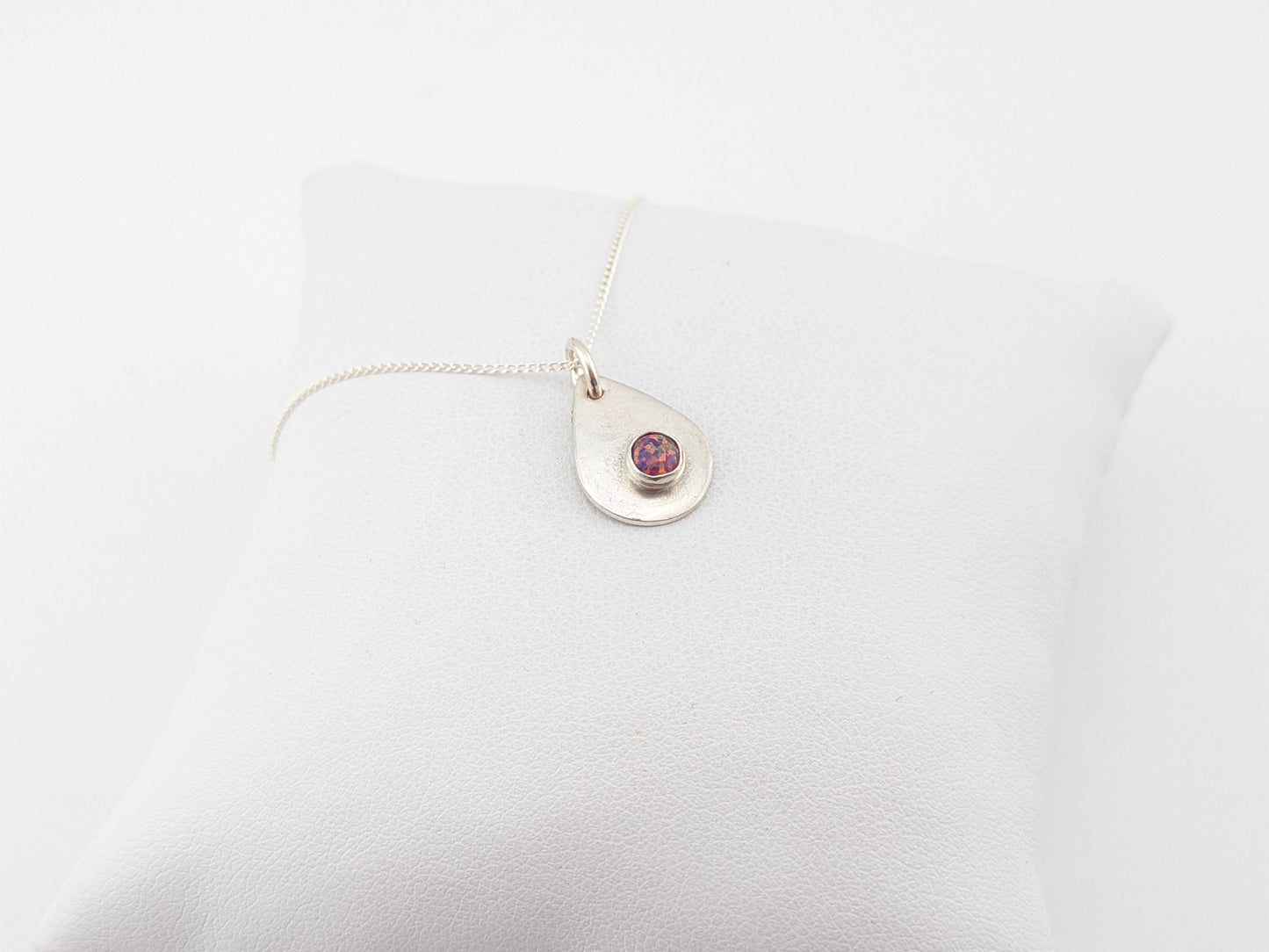 Purple Opal Teardrop Pendant