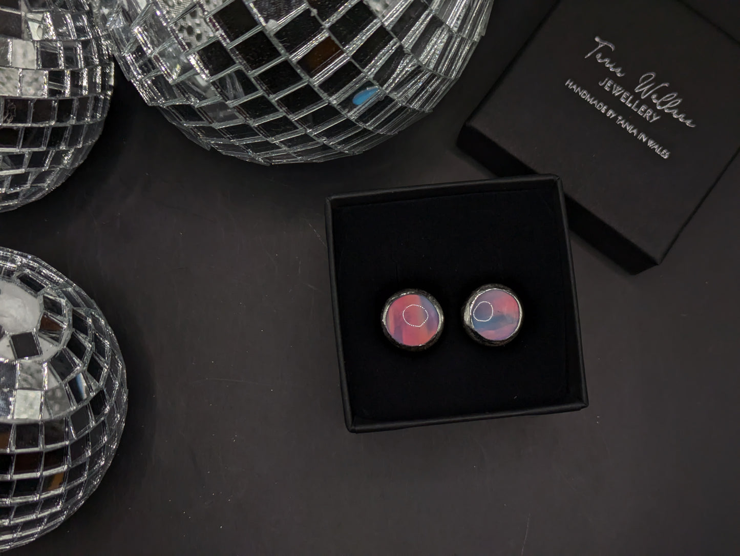 Baby Blue Aurora Opal Studs