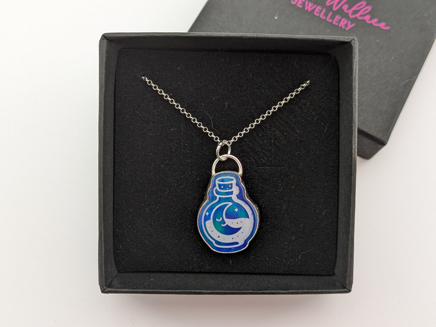Aurora Opal Potion Bottle Pendant