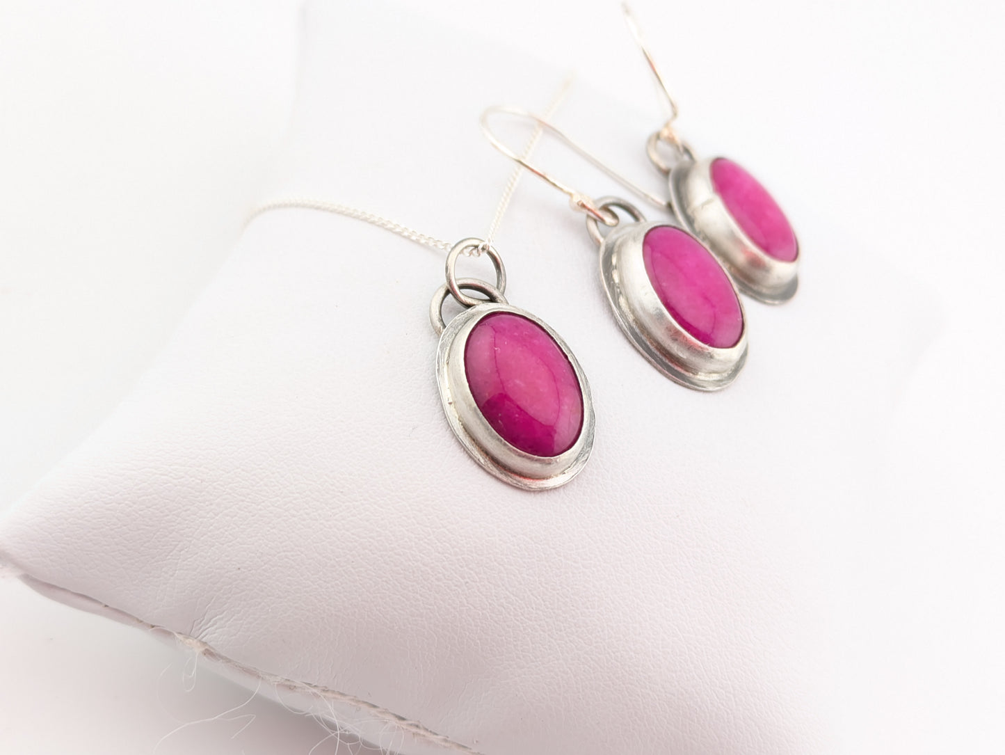 Pink Agate Oval Set