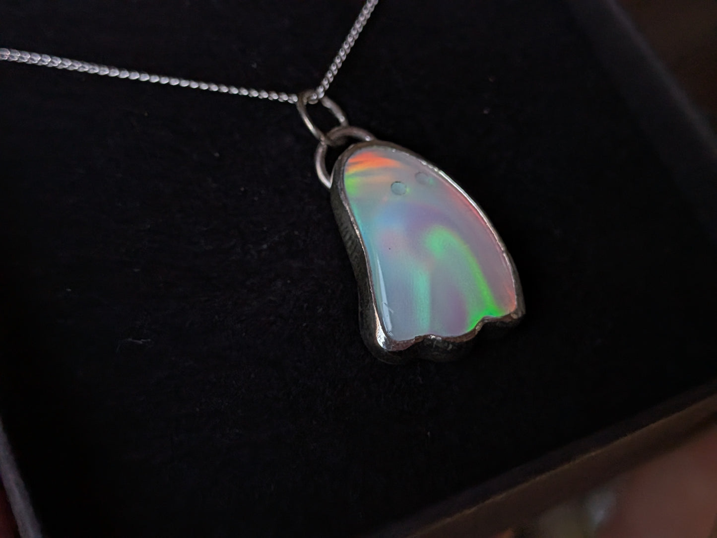 Aurora Opal Ghost Pendant